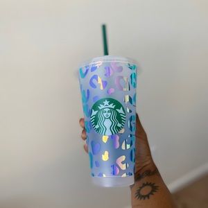 Holographic Animal Print Starbucks Cold Cup